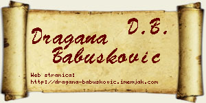Dragana Babušković vizit kartica